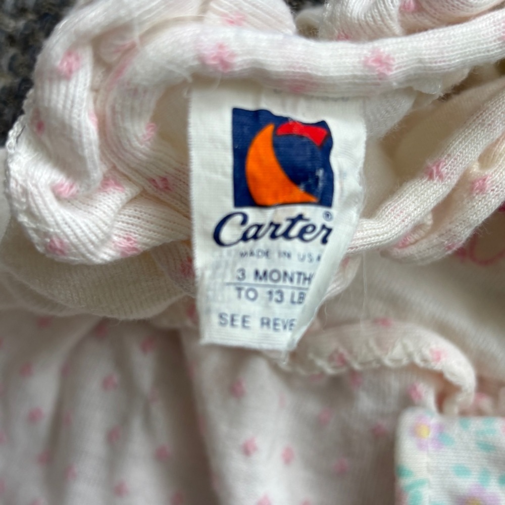 Vintage Baby Girl Romper Bundle 3M Carter’s Health-Tex Short Sleeve 2 Pack - Picture 5 of 6
